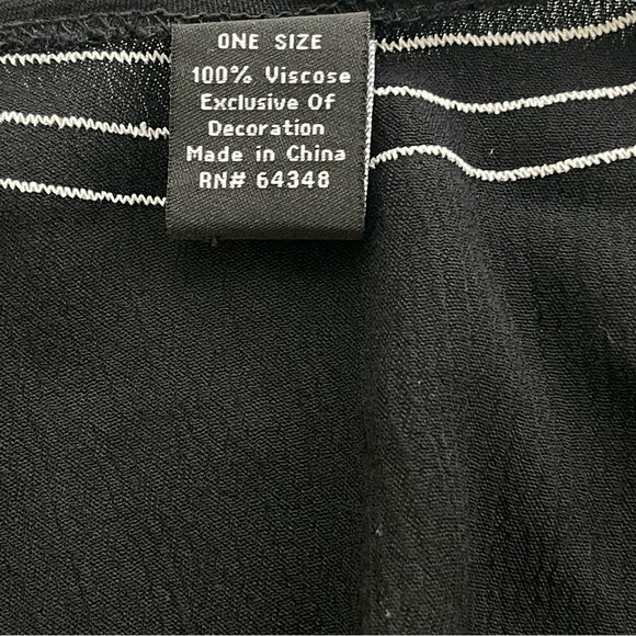 JACKET black LAYERING PIECE floral DRESSY embellished stitching BLACK one size - Picture 5 of 7